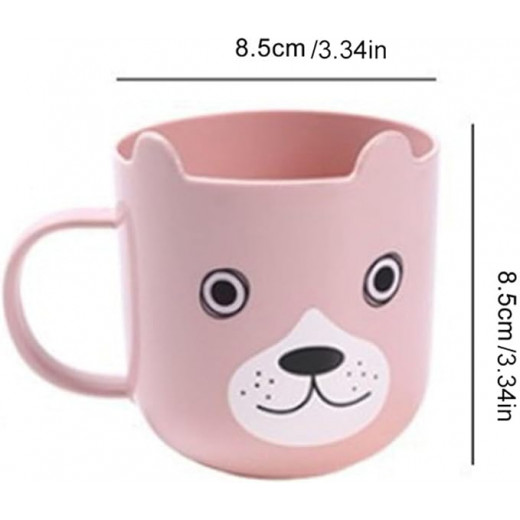 High Quality Cute Cartoon Toothbrushing Cup Children′s Tooth Cup Gargle Cup with Handle Blue 3.4W x 3.5H