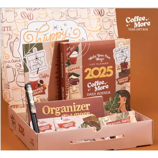 Mofkera Agenda Gift Set 2025 - Coffee More