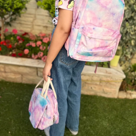 Girls School Backpack Backpack with Lunch Bag & Pencil Case Fushia