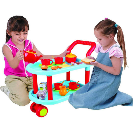 PlayGo Tea Time Trolley Set, 23-piece