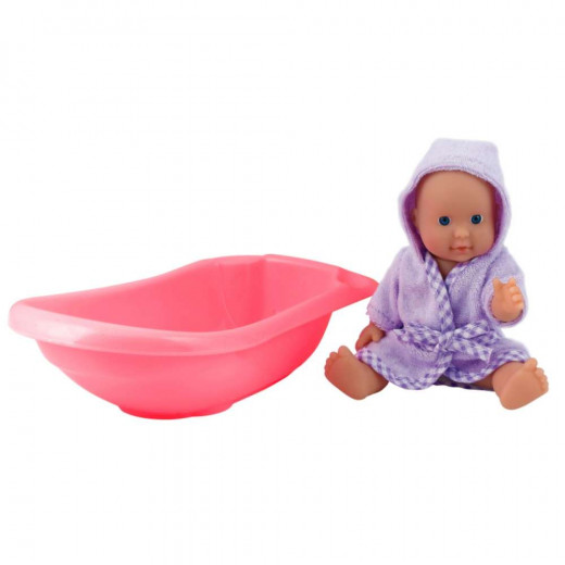 Dolls World | Baby Bathtime Doll With Bath | 17 cm | Assorted