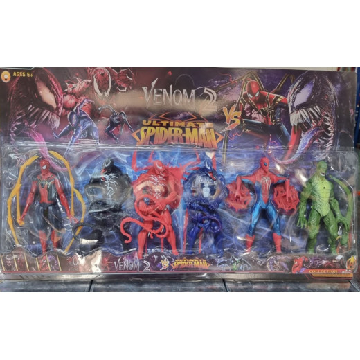 K Toys | Spiderman vs Venom figure set | 6 pcs