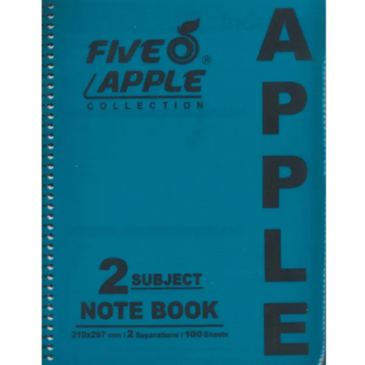 K Back To School | Five Apple Notebook 2 Subject A4 | Random Color