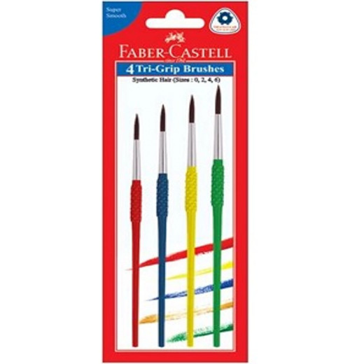 Faber Castell | 4 Tri-Grip Brushes