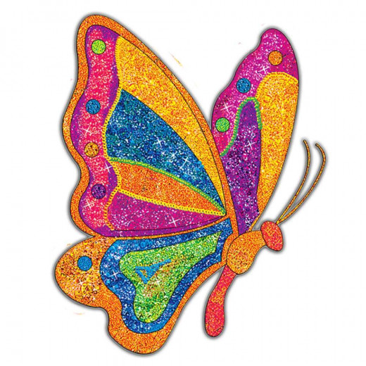 Toy Kraftt In Sand & Sequin Craft Glitter Butterflies