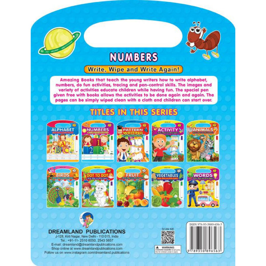 Dreamland | Write And Wipe Book | Numbers | An Early Learning Book For Kids