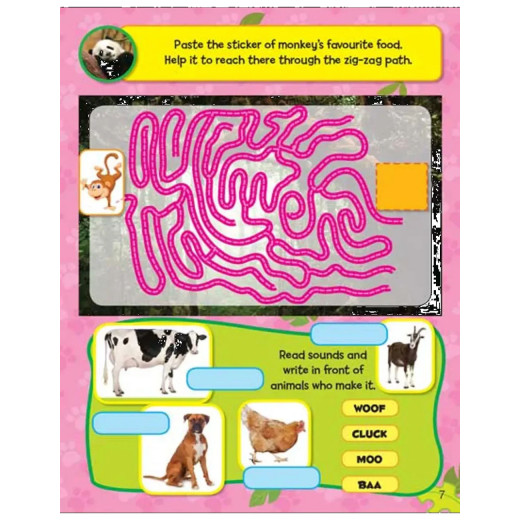 Dreamland Sticker Activity Book Jungle Animals