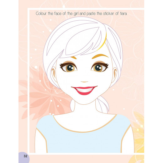 Dreamland nail art and hair style coloring book