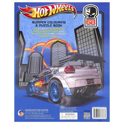 Dreamland Hot Wheels Bumper Coloring & Puzzle Book