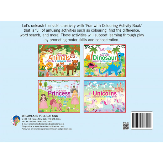 المرح مع الأميرة - كتاب الأنشطة والتلوين للأطفال من دريم لاند
