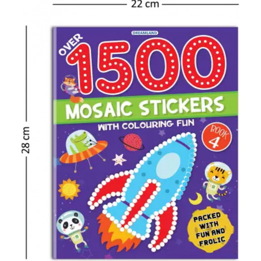 Dreamland 1500 Mosaic Stickers Book with Coloring Fun