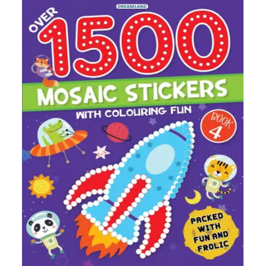 Dreamland 1500 Mosaic Stickers Book with Coloring Fun