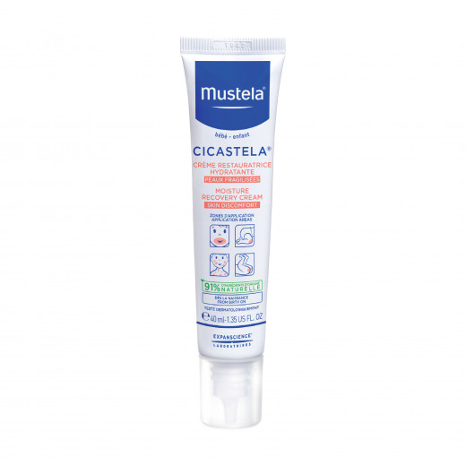 Mustela Cicastela Moisture Recovery Cream for babies and children's skin irritations and discomfort - 40ml