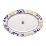 Easy Life Corallo 36x24.5cm Serving Platter - Blue & Gold