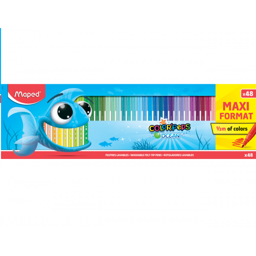 Maped color peps ocean felt pens x48 box