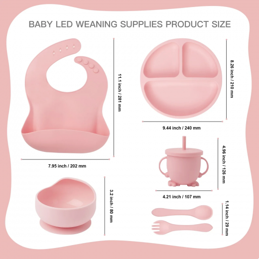 Ozey Silicone Baby Feeding Set Dark Haze Blue