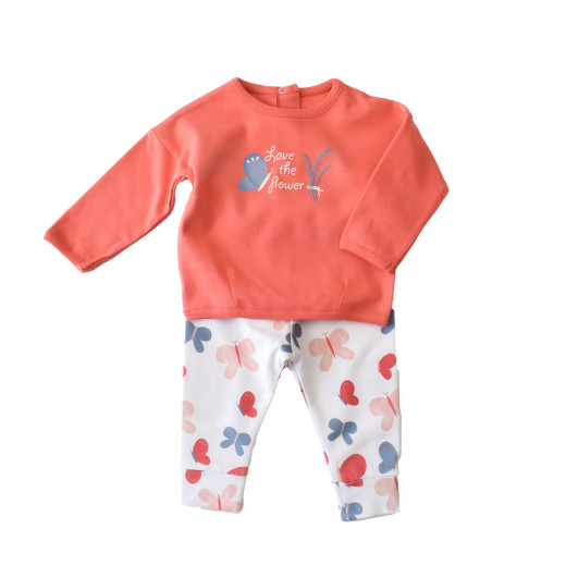 BiOrganic Wi̇Ld Flowers (Set Of 2) Pink (9-12 Months)