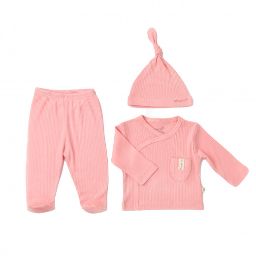 BiOrganic Soft Model 3 Pieces Set Pink (0-3 Months)