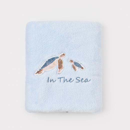 Bi̇Baby In The Sea Welsoft Blanket Blue