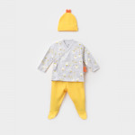 Bi̇Baby Chick and Chick 3 Pieces Set Yellow (3-6 Months)