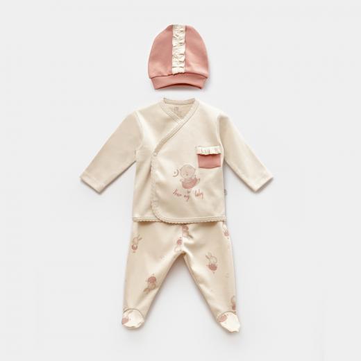 Bi̇Baby Ballery Princess 3 Pieces Set Beige (3-6 Months)