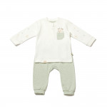 BiOrganic Koala Jungle Sweatshirt and Trousers Mint (6-9 Months)