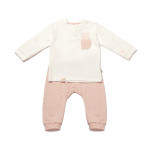 BiOrganic Koala Jungle Sweatshirt and Trousers Pink (6-9 Months)