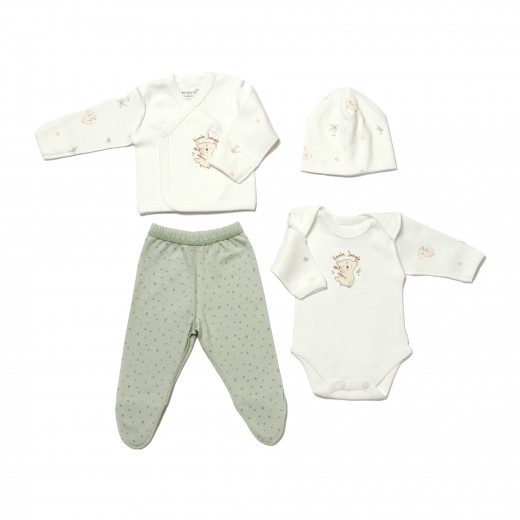 BiOrganic Koala Jungle Newborn 4 Pieces Set Mint (4 Years)