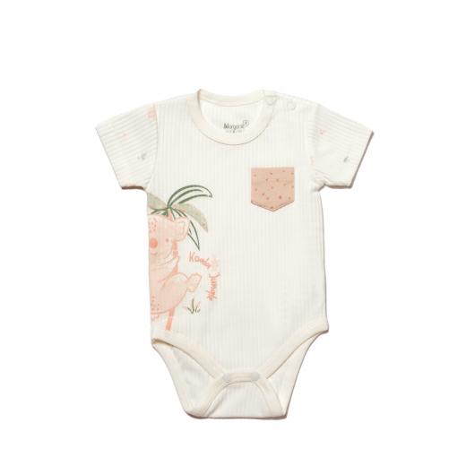 BiOrganic Koala Jungle Body Short Sleeve Pink (6-9 Months)