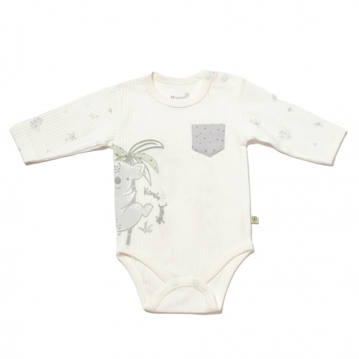 BiOrganic Koala Jungle Body Long Sleeve Grey (9-12 Months)