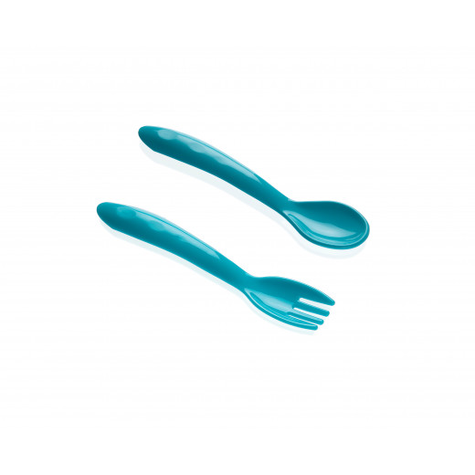 Babyjem Baby Spoon And Fork Set Blue