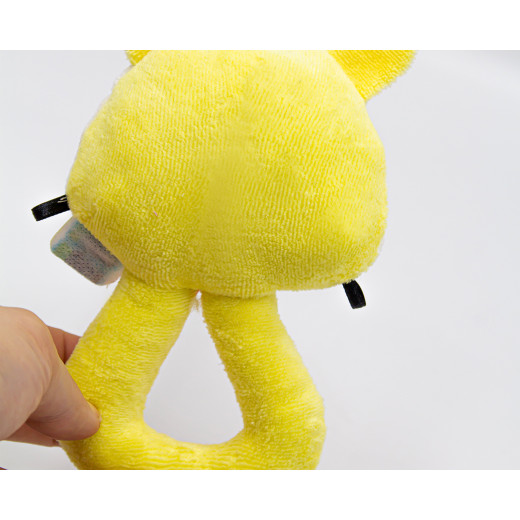 Babyjem Soft Baby Cat Rattle Toy / Yellow