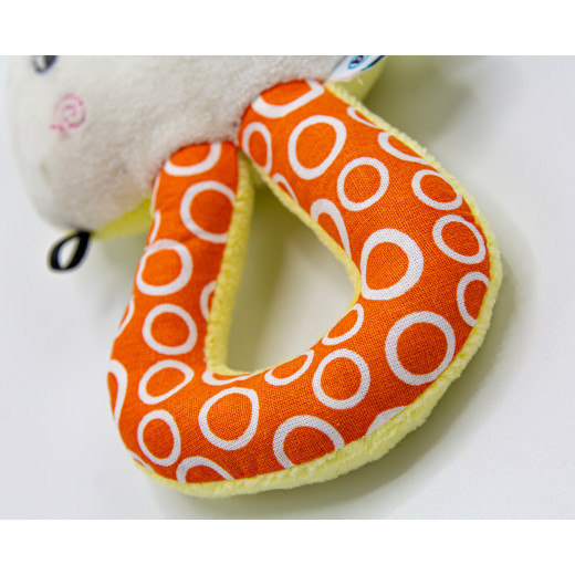 Babyjem Soft Baby Cat Rattle Toy / Yellow