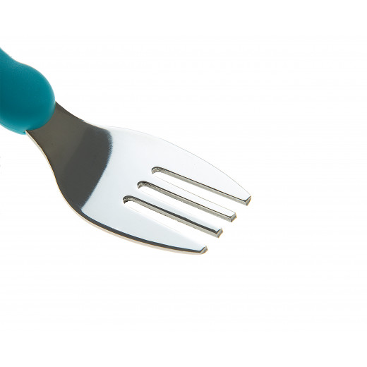 Babyjem Steel Spoon And Fork Blue