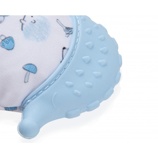 Babyjem Baby Teethering Gloves /Hedgehog / Blue