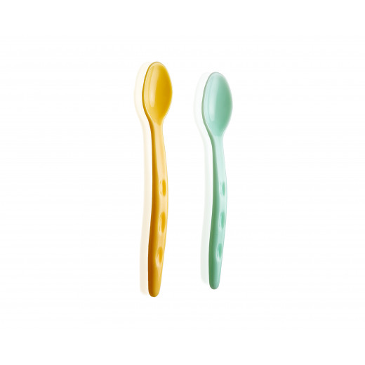 Babyjem Baby Food Spoon 2 Pcs/Green-Yellow