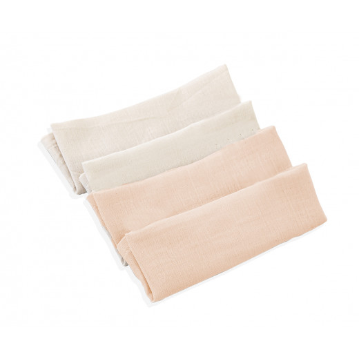 Babyjem Muslin Mouth Tissue / 4 Pcs / Salmon