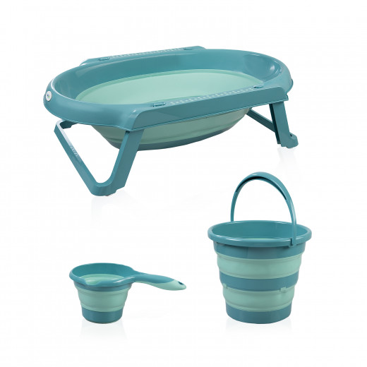 Babyjem Folding Bath Set 3 Pcs Turquoise New