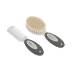 Babyjem Brush Comb Set Natural Bri̇stle / Gray