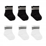 Bistyle 6-Pairs Combed Circlip Quarter Socks (0-6 m) Colored