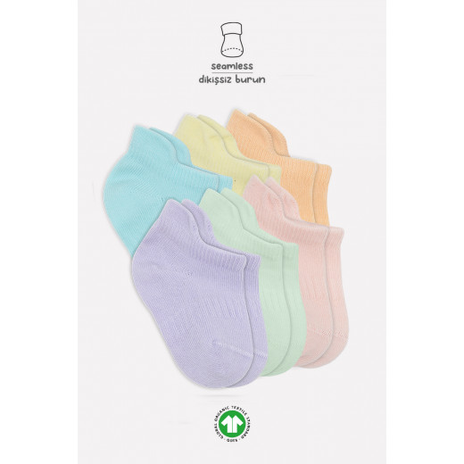 Bistyle 6-Pairs Combed Liner Socks (12-24 m) Colored