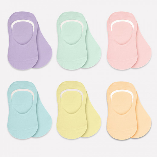 Bistyle 6-Pairs Baby Ballerina Socks (0-6 m) Colored