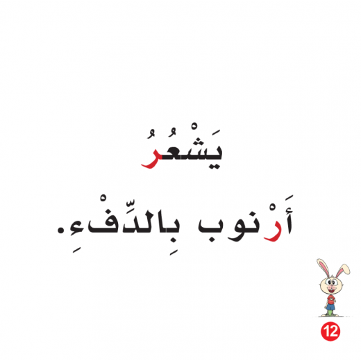 Rabbit's And Rain Arabic Alphabets Book, Letter Raa