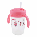 Farlin, Straw Drinking Cup +9, 240ML, Pink