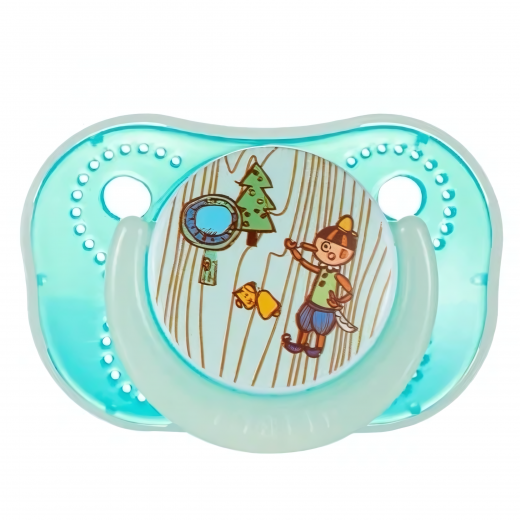 Farlin, Chu Chu Orthodontic Pacifier with Cover, Blue Color, 6M+