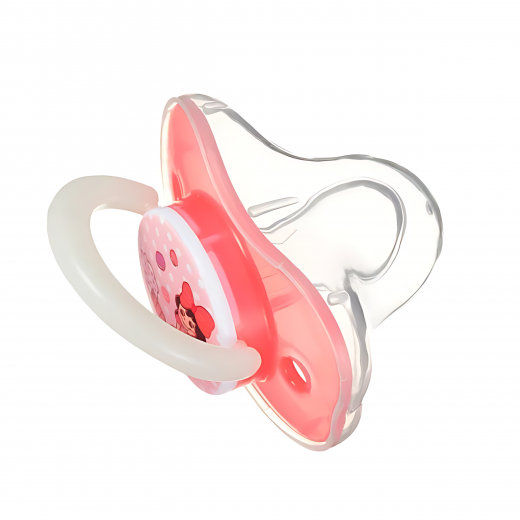 Farlin, Chu Chu Orthodontic Pacifier with Cover, Pink Color, 6M+