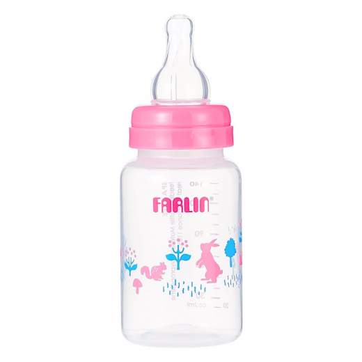 Farlin, Standard Neck Feeding Bottle, Pink, 140Ml, 0 M +