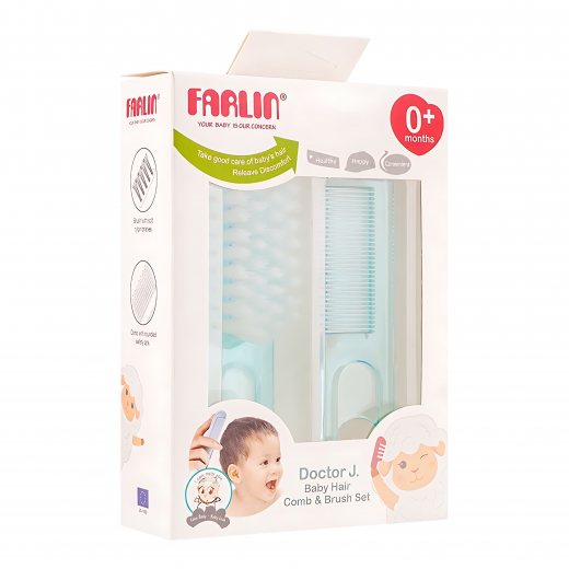 Farlin - Comb & Brush Set - Blue