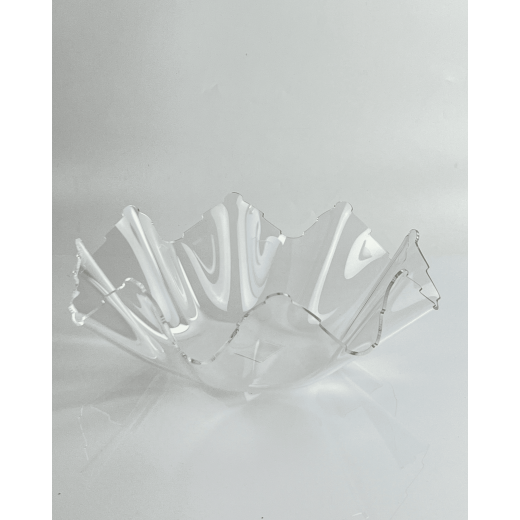 Vague Acrylic Clear Fruit Bowl 40 centimeters