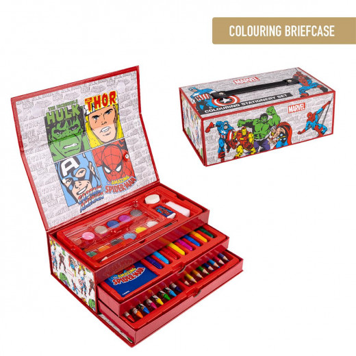 Cerda - Colouring Stationery Set Briefcase Marvel